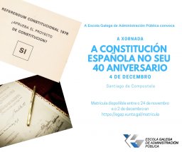 Xornada A Constitución española no seu corenta aniversario